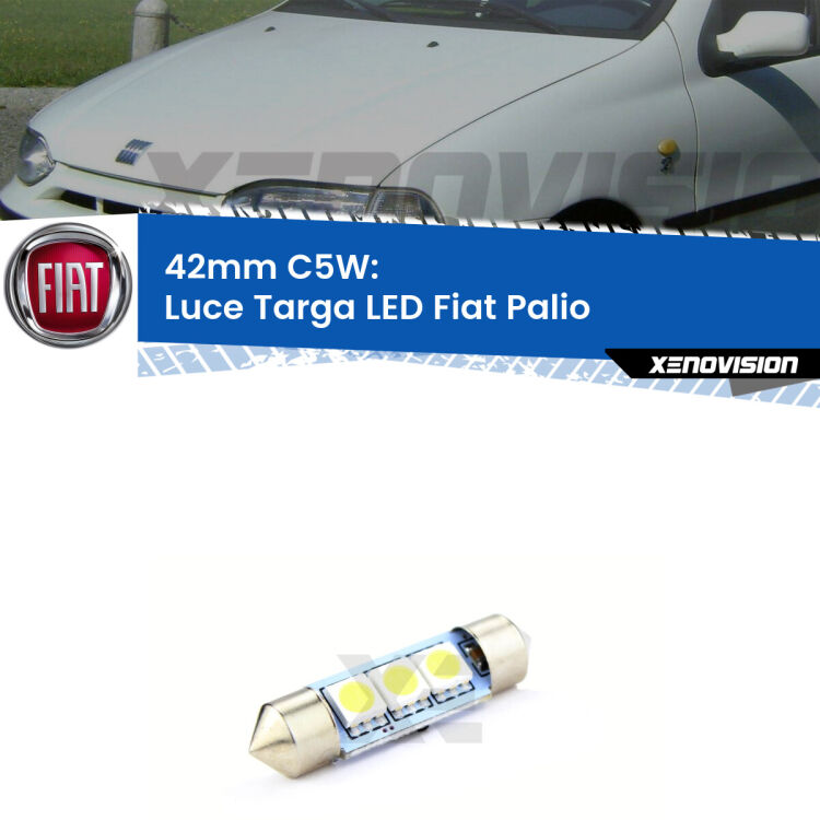Lampadina eccezionalmente duratura, canbus e luminosa. C5W 42mm perfetto per Luce Targa LED Fiat Palio  1996 - 2003<br />.