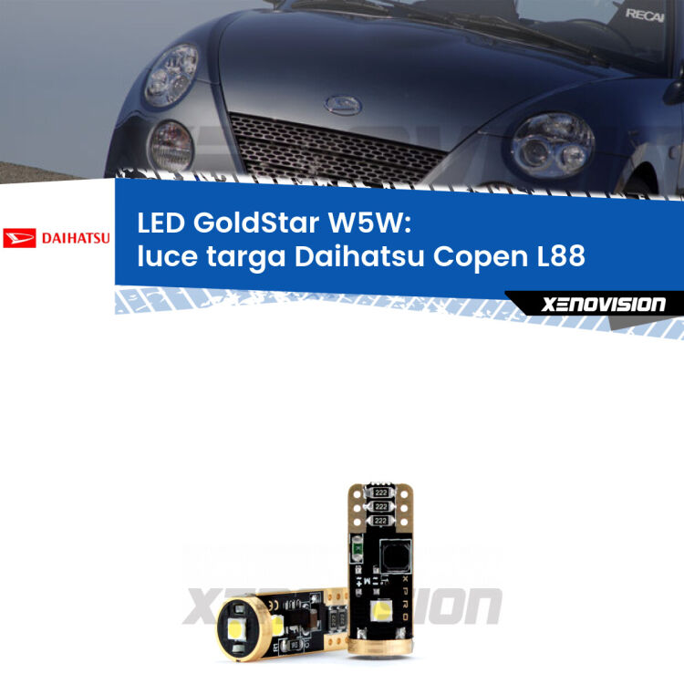 <strong>Luce Targa LED Daihatsu Copen</strong> L88 2003 - 2012: ottima luminosità a 360 gradi. Si inseriscono ovunque. Canbus, Top Quality.