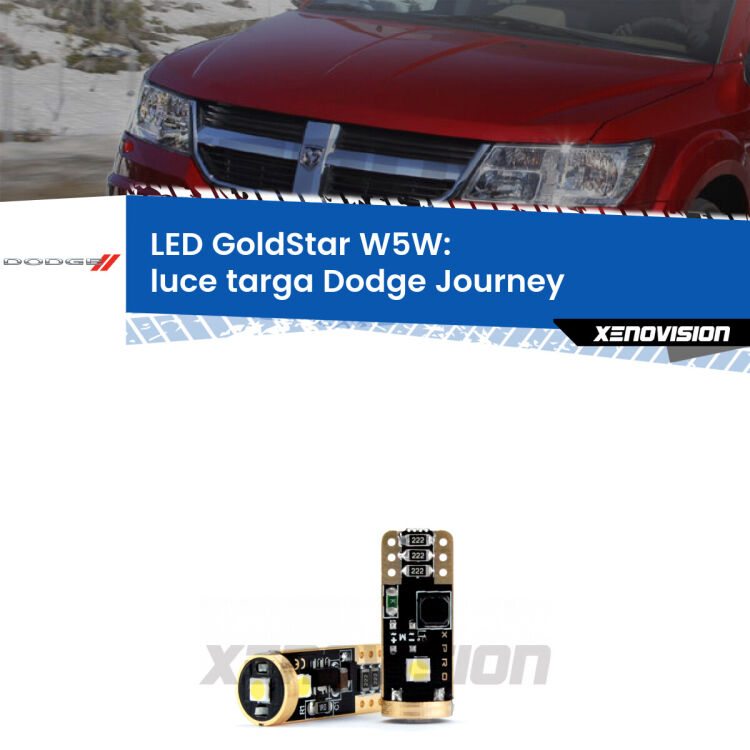 <strong>Luce Targa LED Dodge Journey</strong>  2008 - 2015: ottima luminosità a 360 gradi. Si inseriscono ovunque. Canbus, Top Quality.