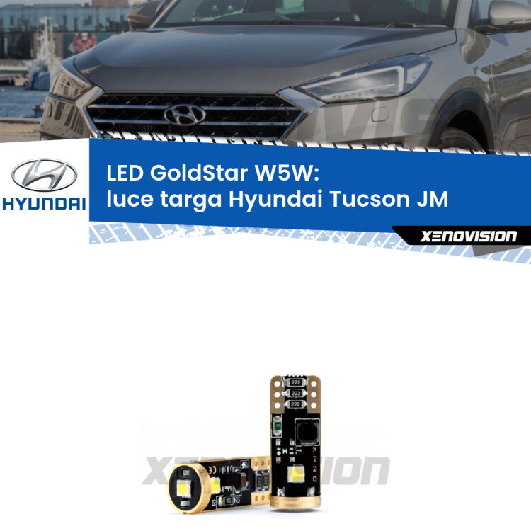 <strong>Luce Targa LED Hyundai Tucson</strong> JM 2012 - 2015: ottima luminosità a 360 gradi. Si inseriscono ovunque. Canbus, Top Quality.