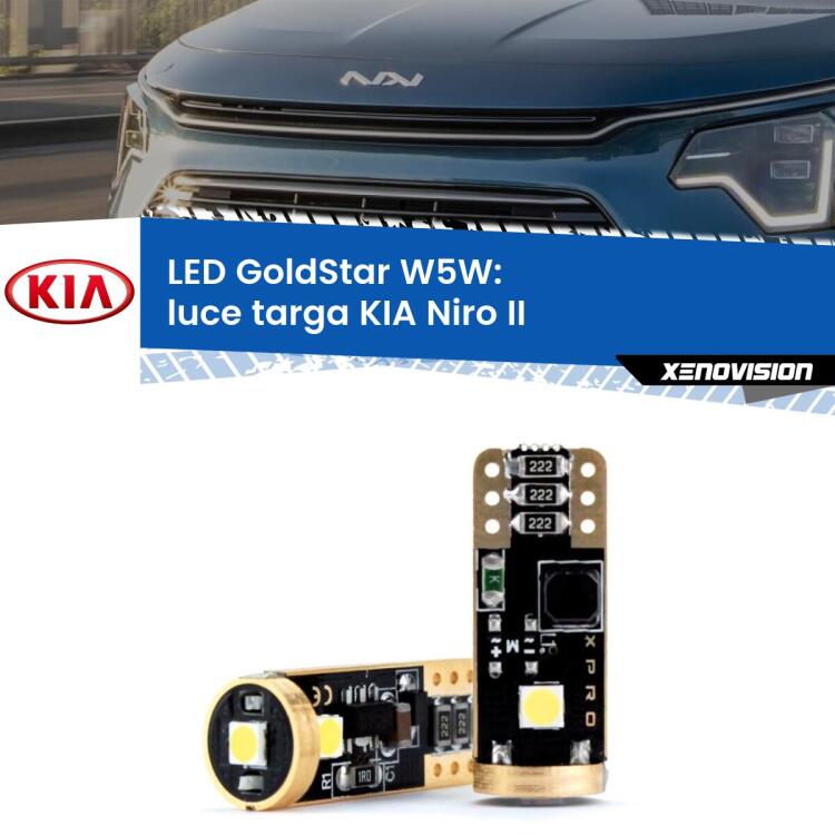 <strong>Luce Targa LED KIA Niro</strong> II 2021 in poi: ottima luminosità a 360 gradi. Si inseriscono ovunque. Canbus, Top Quality.