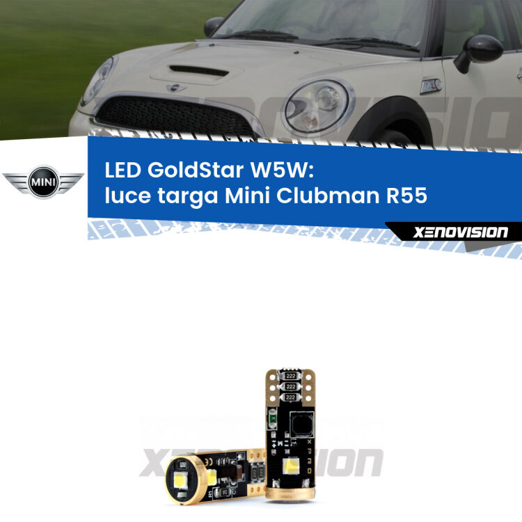 <strong>Luce Targa LED Mini Clubman</strong> R55 2007 - 2015: ottima luminosità a 360 gradi. Si inseriscono ovunque. Canbus, Top Quality.