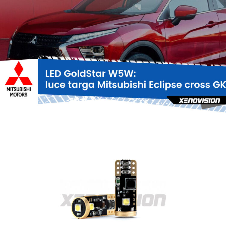 <strong>Luce Targa LED Mitsubishi Eclipse cross</strong> GK 2017 in poi: ottima luminosità a 360 gradi. Si inseriscono ovunque. Canbus, Top Quality.