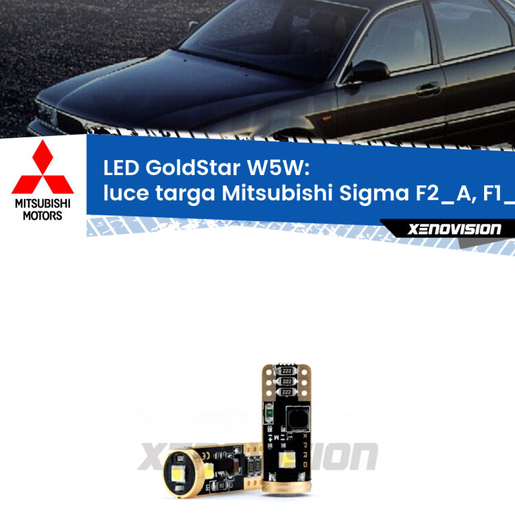 <strong>Luce Targa LED Mitsubishi Sigma</strong> F2_A, F1_A 1990 - 1996: ottima luminosità a 360 gradi. Si inseriscono ovunque. Canbus, Top Quality.