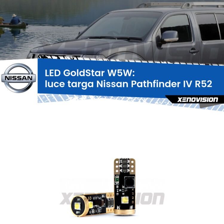 <strong>Luce Targa LED Nissan Pathfinder IV</strong> R52 2012 in poi: ottima luminosità a 360 gradi. Si inseriscono ovunque. Canbus, Top Quality.