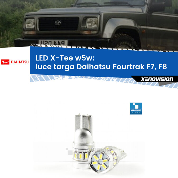 <strong>LED luce targa per Daihatsu Fourtrak</strong> F7, F8 1985 - 1998. Lampade <strong>W5W</strong> modello X-Tee Xenovision top di gamma.