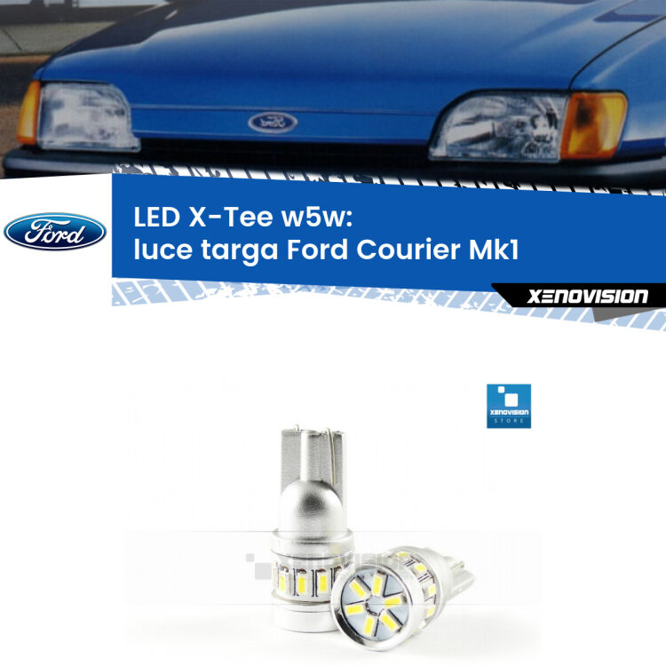 <strong>LED luce targa per Ford Courier</strong> Mk1 1991 - 1995. Lampade <strong>W5W</strong> modello X-Tee Xenovision top di gamma.