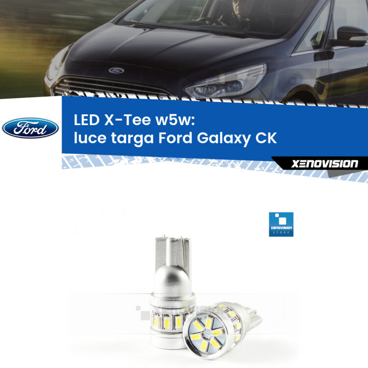 <strong>LED luce targa per Ford Galaxy</strong> CK 2015 - 2018. Lampade <strong>W5W</strong> modello X-Tee Xenovision top di gamma.