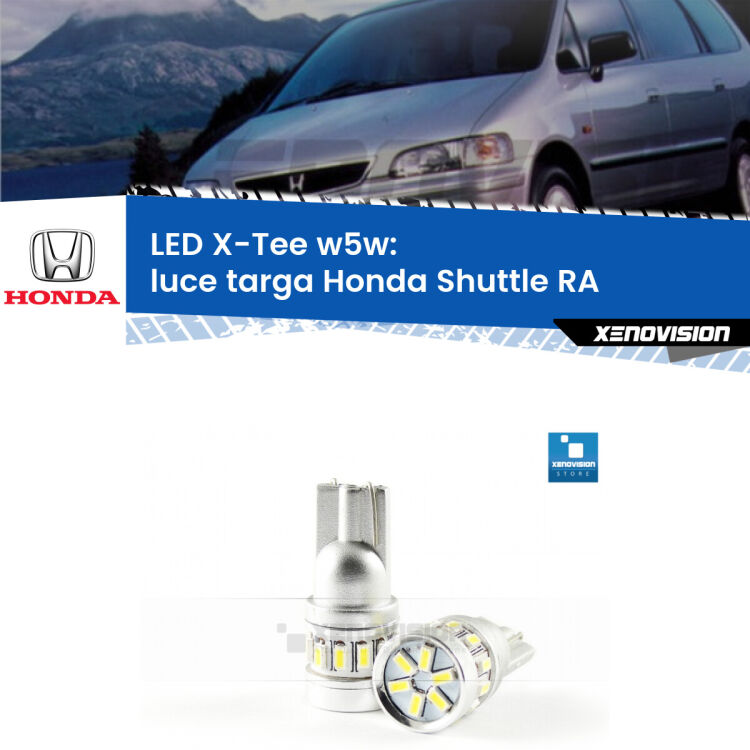 <strong>LED luce targa per Honda Shuttle</strong> RA 1994 - 2004. Lampade <strong>W5W</strong> modello X-Tee Xenovision top di gamma.