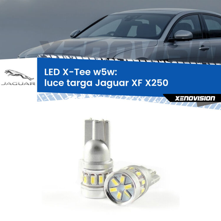 0 Luce Targa LED per Jaguar XF X250 2007 - 2015: W5W X-Tee <strong>LED luce targa per Jaguar XF</strong> X250 2007 - 2015. Lampade <strong>W5W</strong> modello X-Tee Xenovision top di gamma.