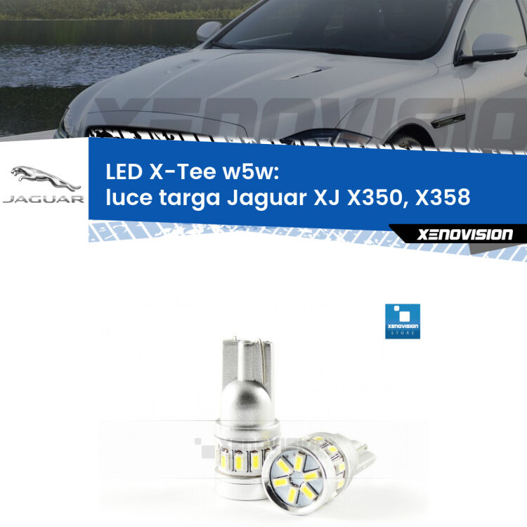 <strong>LED luce targa per Jaguar XJ</strong> X350, X358 2003 - 2009. Lampade <strong>W5W</strong> modello X-Tee Xenovision top di gamma.