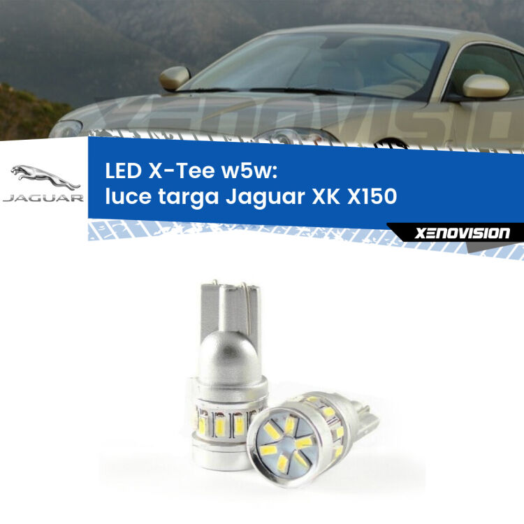 0 Luce Targa LED per Jaguar XK X150 2006 - 2014: W5W X-Tee <strong>LED luce targa per Jaguar XK</strong> X150 2006 - 2014. Lampade <strong>W5W</strong> modello X-Tee Xenovision top di gamma.
