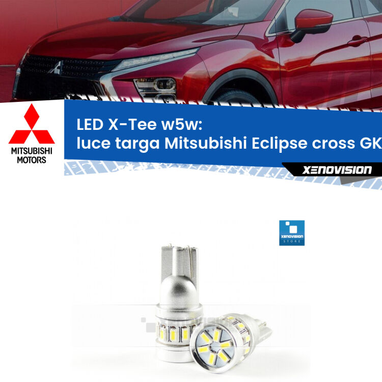 <strong>LED luce targa per Mitsubishi Eclipse cross</strong> GK 2017 in poi. Lampade <strong>W5W</strong> modello X-Tee Xenovision top di gamma.