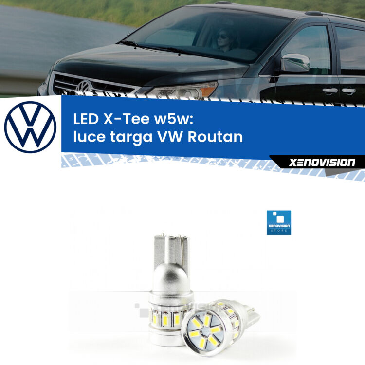<strong>LED luce targa per VW Routan</strong>  2008 - 2013. Lampade <strong>W5W</strong> modello X-Tee Xenovision top di gamma.