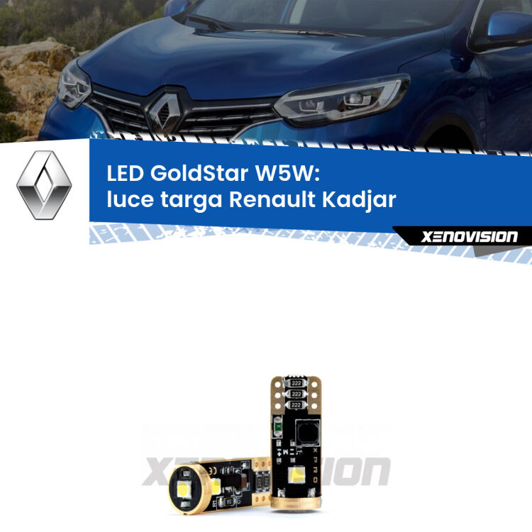 <strong>Luce Targa LED Renault Kadjar</strong>  2015 - 2022: ottima luminosità a 360 gradi. Si inseriscono ovunque. Canbus, Top Quality.