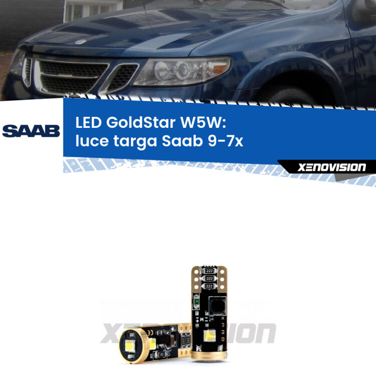 <strong>Luce Targa LED Saab 9-7x</strong>  2004 - 2008: ottima luminosità a 360 gradi. Si inseriscono ovunque. Canbus, Top Quality.