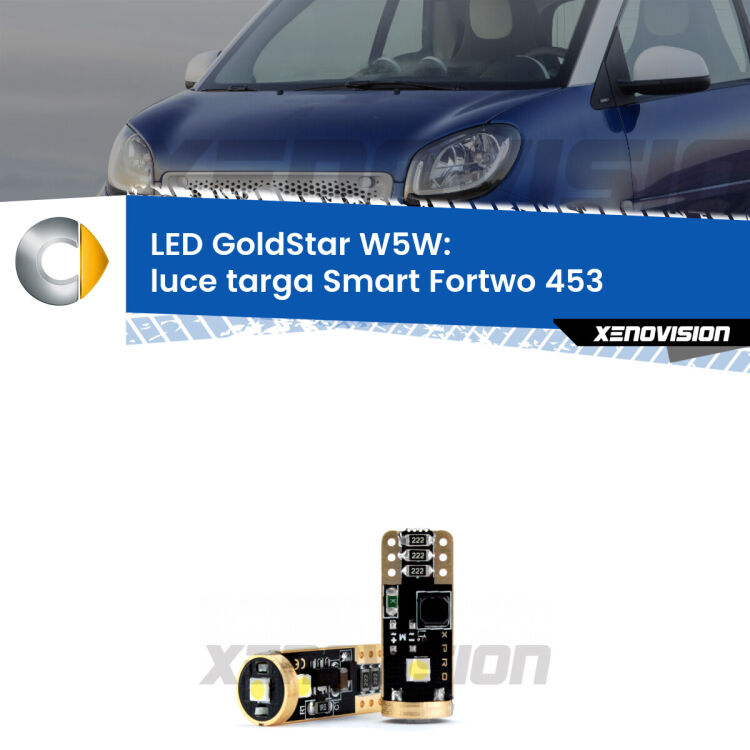 <strong>Luce Targa LED Smart Fortwo</strong> 453 2014 in poi: ottima luminosità a 360 gradi. Si inseriscono ovunque. Canbus, Top Quality.