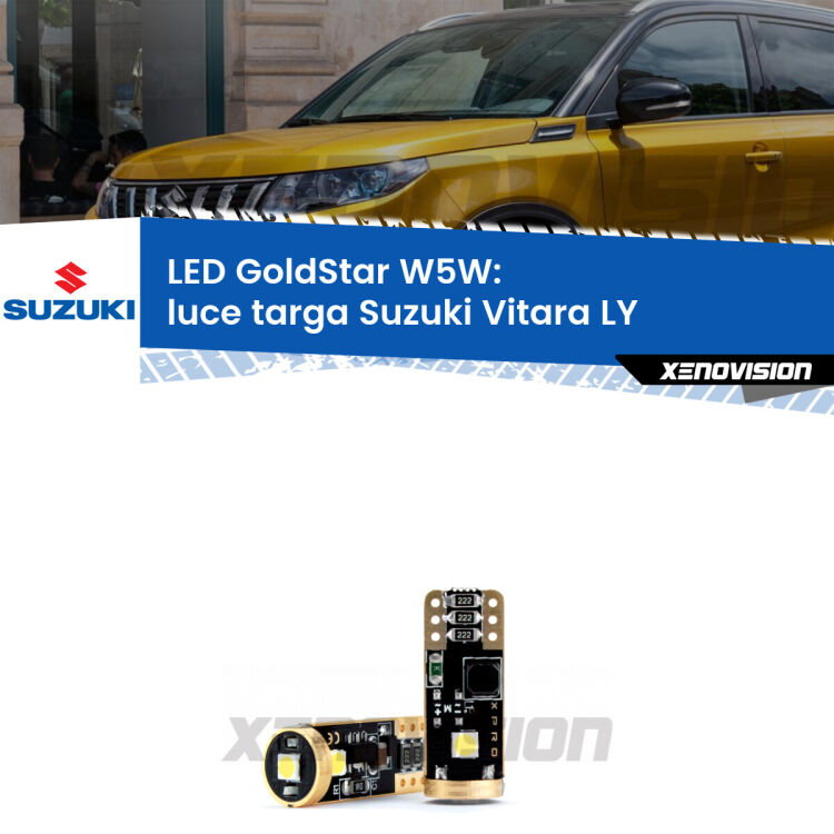 <strong>Luce Targa LED Suzuki Vitara</strong> LY 2015 in poi: ottima luminosità a 360 gradi. Si inseriscono ovunque. Canbus, Top Quality.
