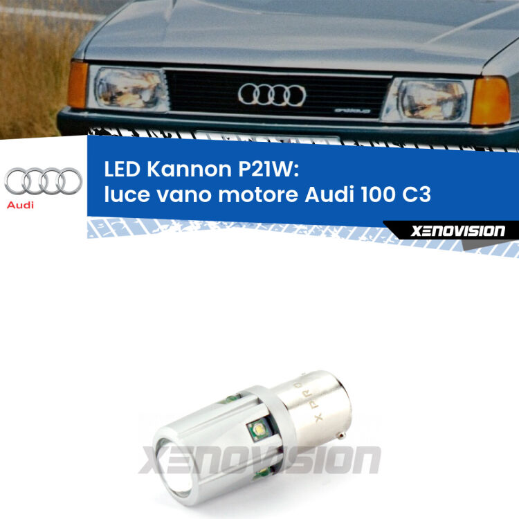 <strong>LED per Luce Vano Motore Audi 100 C3 1982 - 1990.</strong>Lampadina P21W con una poderosa illuminazione frontale rafforzata da 5 potenti chip laterali.