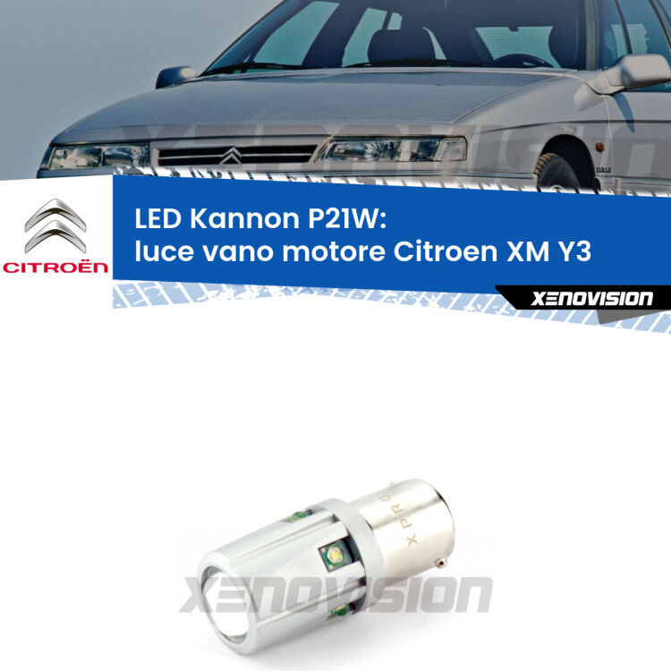 <strong>LED per Luce Vano Motore Citroen XM Y3 1989 - 1994.</strong>Lampadina P21W con una poderosa illuminazione frontale rafforzata da 5 potenti chip laterali.