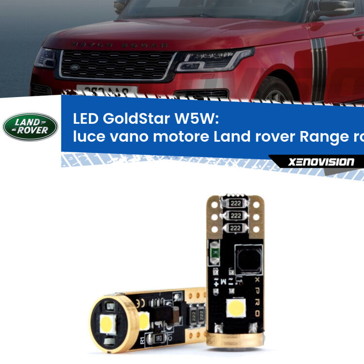 Luce Vano Motore LED Land rover Range rover Mk1 1970 - 1994: T10 GoldStar <strong>Luce Vano Motore LED Land rover Range rover</strong> Mk1 1970 - 1994: ottima luminosità a 360 gradi. Si inseriscono ovunque. Canbus, Top Quality.