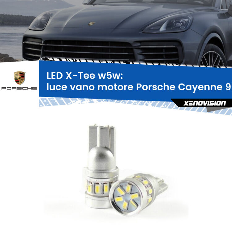Luce Vano Motore LED per Porsche Cayenne 9PA 2002 - 2010: W5W X-Tee <strong>LED luce vano motore per Porsche Cayenne</strong> 9PA 2002 - 2010. Lampade <strong>W5W</strong> modello X-Tee Xenovision top di gamma.