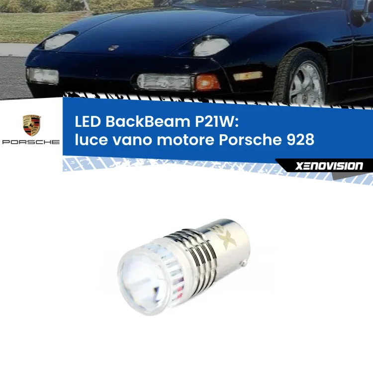 Luce Vano Motore LED Porsche 928  1977 - 1995: P21W BackBeam <strong>Luce Vano Motore LED per Porsche 928</strong>  1977 - 1995. Lampada <strong>P21W</strong> canbus. Illumina a giorno con questo straordinario cannone LED a luminosità estrema.
