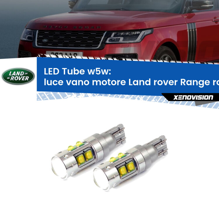 Luce Vano Motore LED W5W Land rover Range rover Mk1 1970 - 1994 W5W Tube <strong>Luce Vano Motore LED 6000k per Land rover Range rover</strong> Mk1 1970 - 1994. Lampadine <strong>W5W</strong> canbus modello Tube, luce bianco lunare, lunga durata e compatibilità.