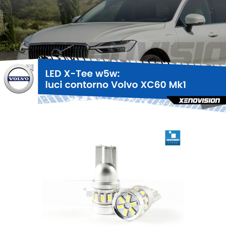<strong>LED luci contorno per Volvo XC60</strong> Mk1 2008 - 2016. Lampade <strong>W5W</strong> modello X-Tee Xenovision top di gamma.