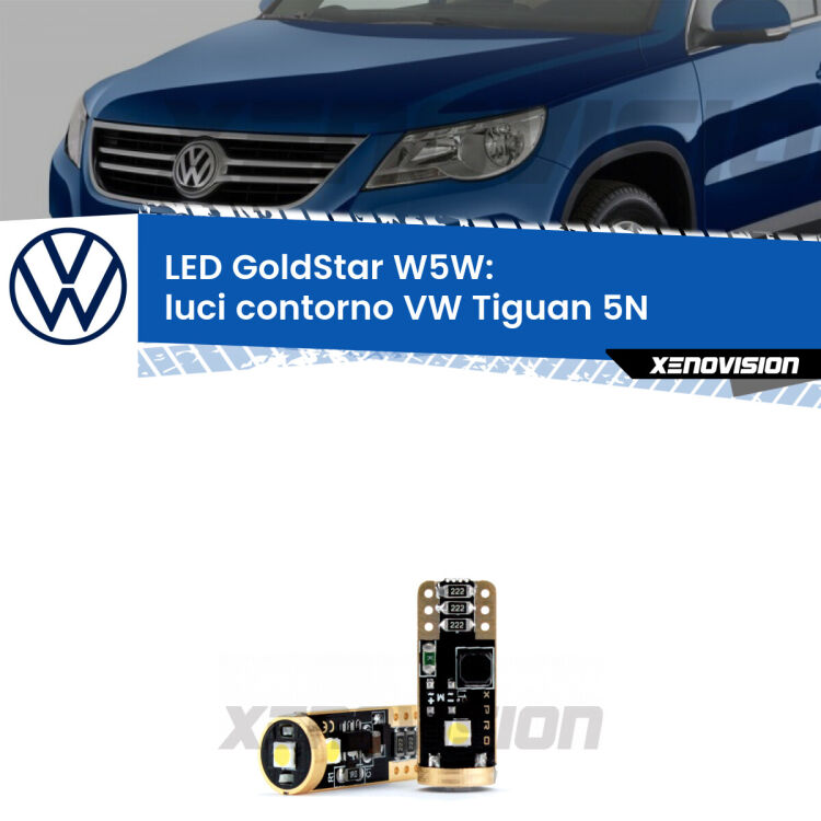 <strong>Luci Contorno LED VW Tiguan</strong> 5N 2007 - 2018: ottima luminosità a 360 gradi. Si inseriscono ovunque. Canbus, Top Quality.