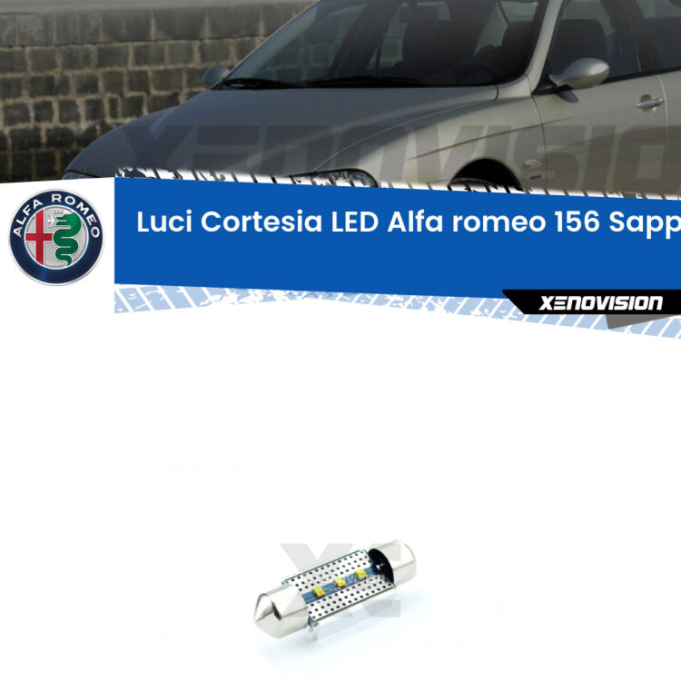 0 Luci Cortesia LED Alfa romeo 156: LED Sapphire <div><strong>luci cortesia LED Alfa romeo 156 </strong><strong>(932) </strong>con 3 chip PHILIPS ZES per una luce incredibilmente potente e pura. Un vero gioiello.</div>
<div> </div>