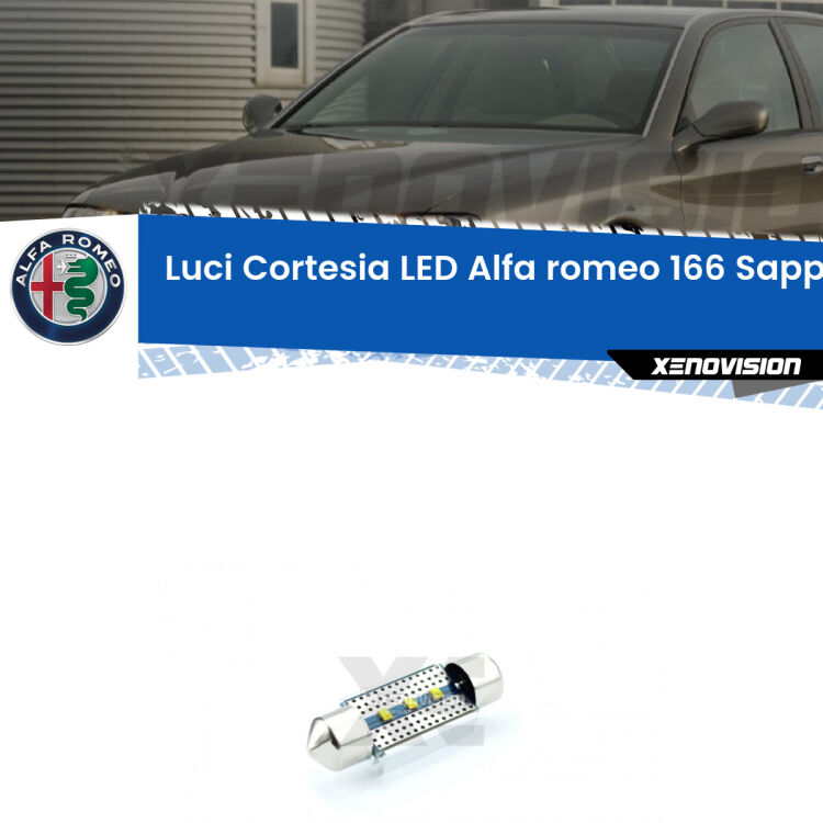 0 Luci Cortesia LED Alfa romeo 166: LED Sapphire <div><strong>luci cortesia LED Alfa romeo 166 </strong><strong>(936) </strong>con 3 chip PHILIPS ZES per una luce incredibilmente potente e pura. Un vero gioiello.</div>
<div> </div>