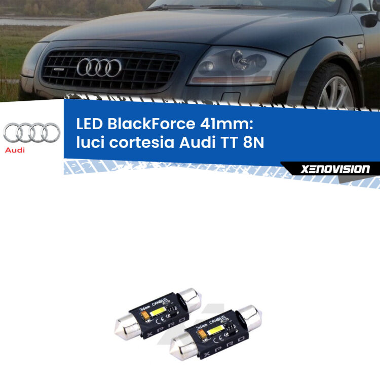 <strong>LED luci cortesia 41mm per Audi TT</strong> 8N 1998 - 2006. Coppia lampadine <strong>C5W</strong>modello BlackForce Xenovision.