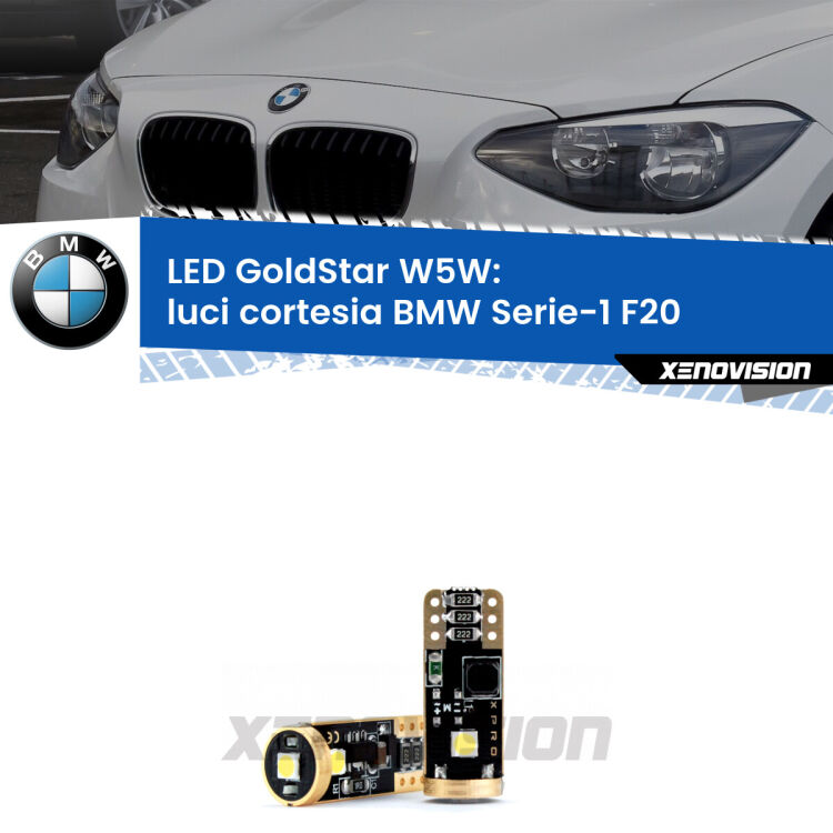 <strong>Luci Cortesia LED BMW Serie-1</strong> F20 2010 - 2019: ottima luminosità a 360 gradi. Si inseriscono ovunque. Canbus, Top Quality.
