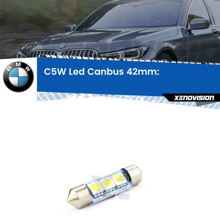 0 42MM C5W: luci cortesia LED BMW Serie-7 (E38) 1994-2001 Lampadina eccezionalmente duratura, canbus e luminosa. C5W 42mm perfetto per Luci Cortesia LED BMW Serie-7 (E38) 1994 - 2001<br />.