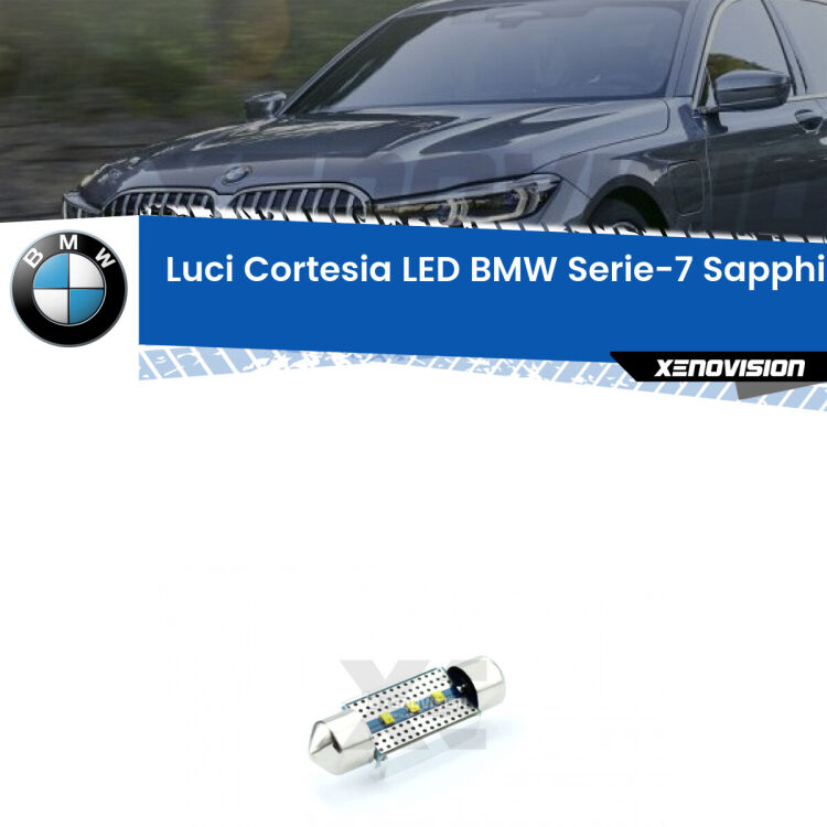0 Luci Cortesia LED BMW Serie-7: LED Sapphire <div><strong>luci cortesia LED BMW Serie-7 </strong><strong>(E38) </strong>con 3 chip PHILIPS ZES per una luce incredibilmente potente e pura. Un vero gioiello.</div>
<div> </div>