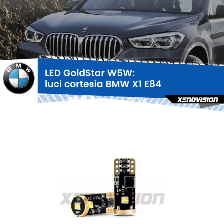 <strong>Luci Cortesia LED BMW X1</strong> E84 2009 - 2015: ottima luminosità a 360 gradi. Si inseriscono ovunque. Canbus, Top Quality.