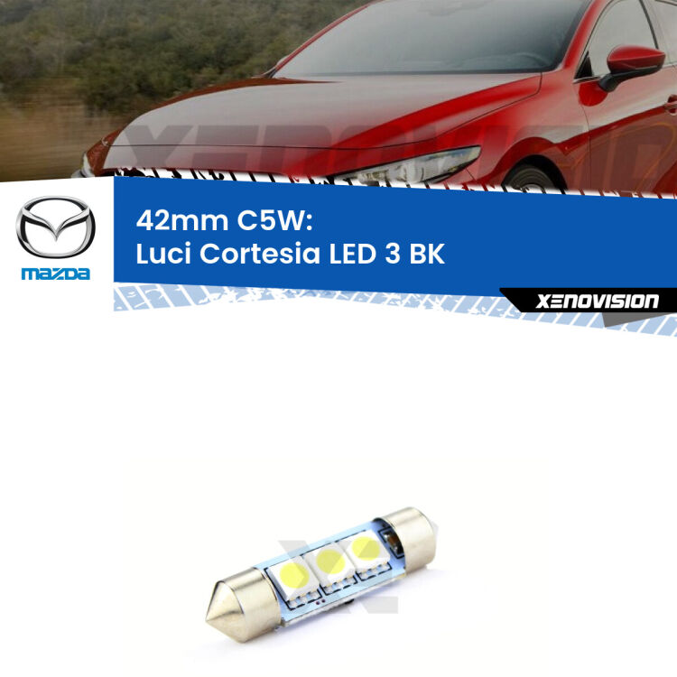 Lampadina eccezionalmente duratura, canbus e luminosa. C5W 42mm perfetto per Luci Cortesia LED Mazda 3 (BK) 2003 - 2009<br />.