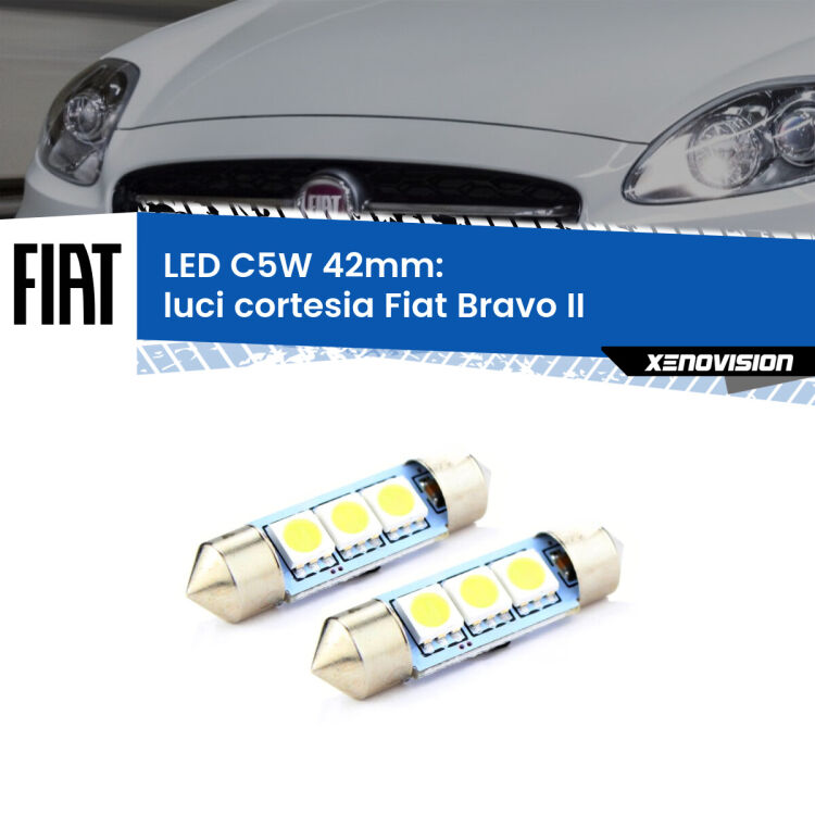 Lampade LED H1 Per Fiat Bravo 2 Luci Bianche Anabbaglianti CANbus - Foto 9