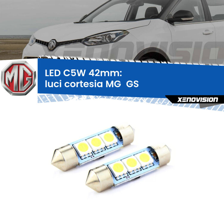 0 Luci Cortesia LED c5w 41mm MG  GS  posteriori (Coppia) <strong>Luci Cortesia LED per MG  GS</strong>  posteriori. Coppia lampade <strong>C5W</strong> 41mm estremamente longeve.
