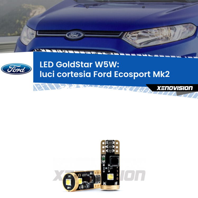 <strong>Luci Cortesia LED Ford Ecosport</strong> Mk2 2012 - 2016: ottima luminosità a 360 gradi. Si inseriscono ovunque. Canbus, Top Quality.