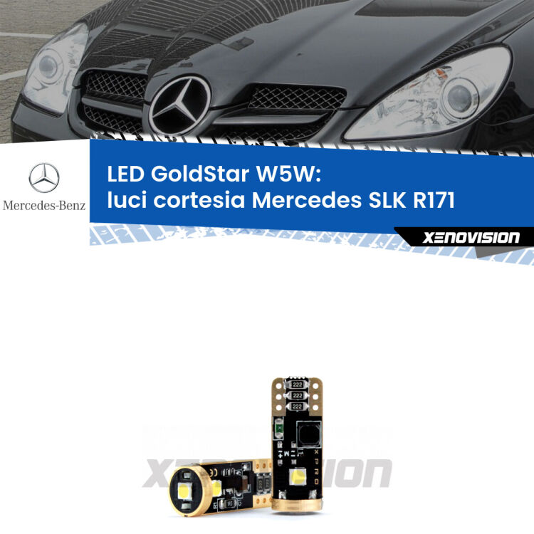 <strong>Luci Cortesia LED Mercedes SLK</strong> R171 2006 - 2011: ottima luminosità a 360 gradi. Si inseriscono ovunque. Canbus, Top Quality.