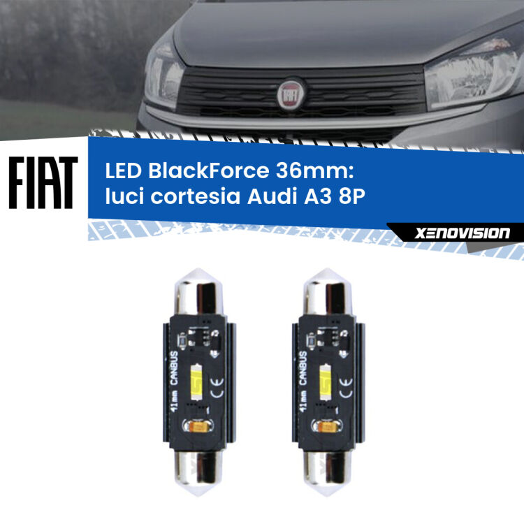 0 Luci Vano Portaoggetti LED per Fiat Talento III 2016 - 2020: C5W BlackForce 36mm (Coppia) <strong>Luci Vano Portaoggetti LED per Fiat Talento</strong> III 2016 - 2020. Coppia lampade <strong>C5W</strong> 36mm modello BlackForce canbus.