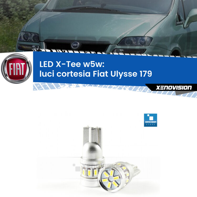 <strong>LED luci cortesia per Fiat Ulysse</strong> 179 2002 - 2011. Lampade <strong>W5W</strong> modello X-Tee Xenovision top di gamma.