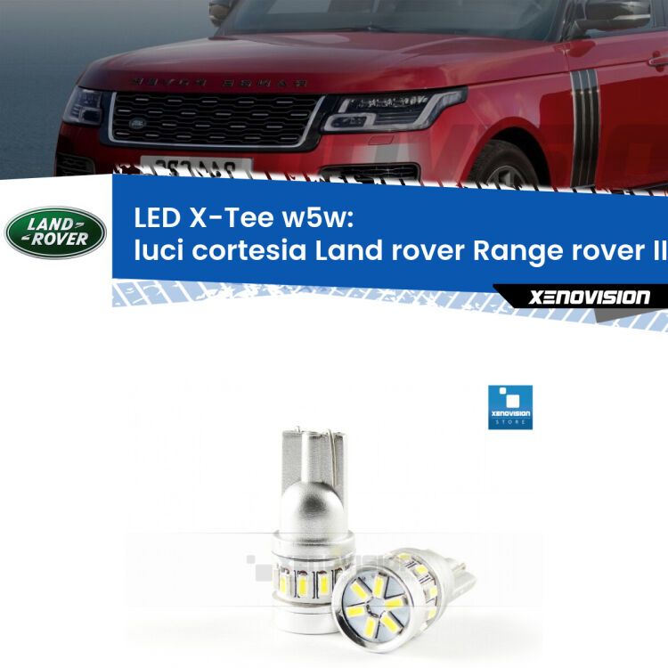 <strong>LED luci cortesia per Land rover Range rover III</strong> L322 2002 - 2012. Lampade <strong>W5W</strong> modello X-Tee Xenovision top di gamma.