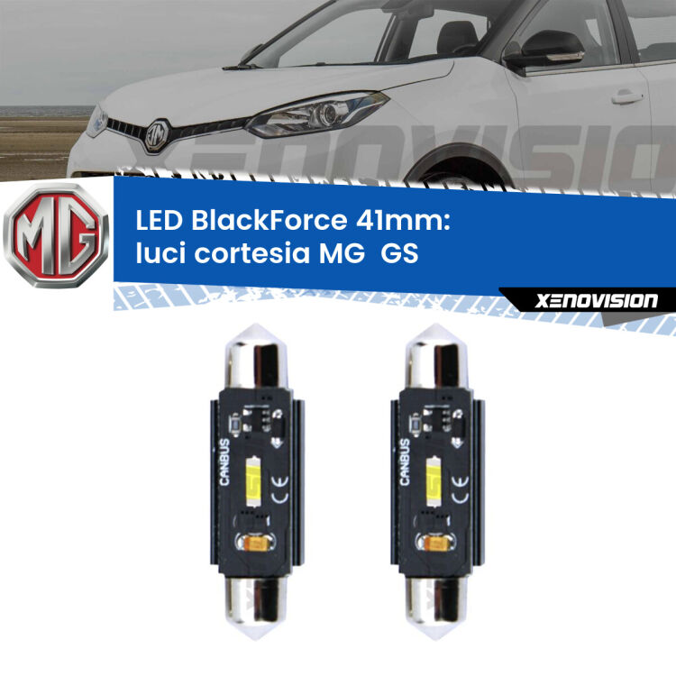 0 Luci Cortesia LED per MG  GS  posteriori: C5W BlackForce 41mm (Coppia) <strong>Luci Cortesia LED per MG  GS</strong>  posteriori. Coppia lampade <strong>C5W</strong> 41mm modello BlackForce canbus.