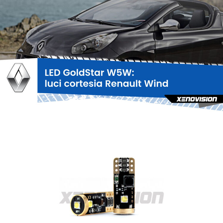 <strong>Luci Cortesia LED Renault Wind</strong>  2010 - 2013: ottima luminosità a 360 gradi. Si inseriscono ovunque. Canbus, Top Quality.