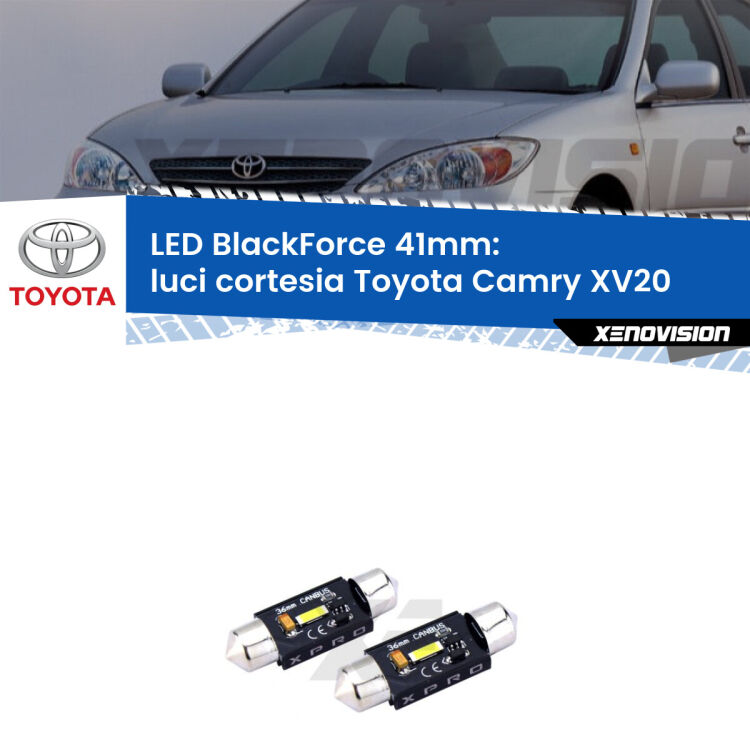 <strong>LED luci cortesia 41mm per Toyota Camry</strong> XV20 1996 - 2001. Coppia lampadine <strong>C5W</strong>modello BlackForce Xenovision.