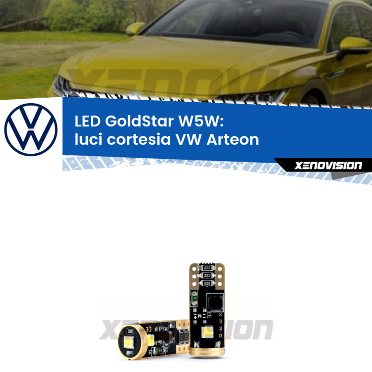 <strong>Luci Cortesia LED VW Arteon</strong>  2017 in poi: ottima luminosità a 360 gradi. Si inseriscono ovunque. Canbus, Top Quality.