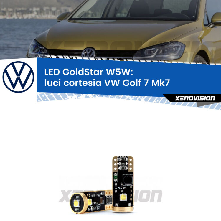 <strong>Luci Cortesia LED VW Golf 7</strong> Mk7 2012 - 2019: ottima luminosità a 360 gradi. Si inseriscono ovunque. Canbus, Top Quality.